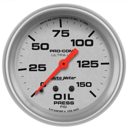 AutoMeter 2-5/8in. Oil Pressure Gauge, 0-150 PSI, Ultra-Lite