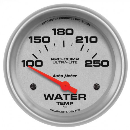 AutoMeter 2-5/8in. Water Temperature Gauge, 100-250F, Ultra-Lite
