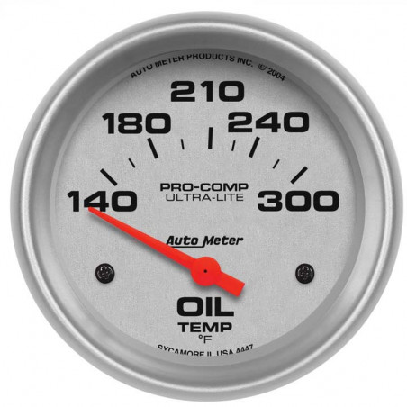 AutoMeter 2-5/8in. Oil Temperature Gauge, 140-300F, Ultra-Lite