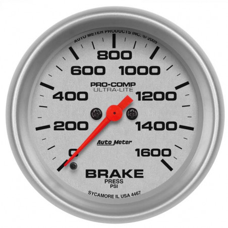 AutoMeter 2-5/8in. Brake Pressure Gauge, 0- PSI, Ultra-Lite