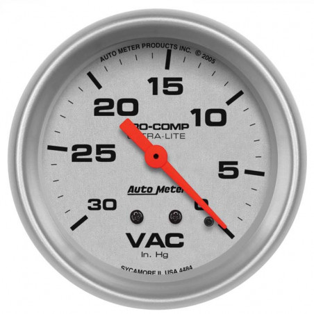 AutoMeter 2-5/8in. Vacuum Gauge, 0-30 In Hg, Ultra-Lite