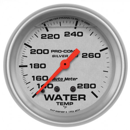 AutoMeter 2-5/8in. Water Temperature Gauge, 140-280F, Liquid Filled, Ultra-Lite