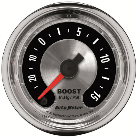 AutoMeter 2-1/16in. Boost/Vacuum Gauge, 30 In Hg/15 PSI, American Muscle