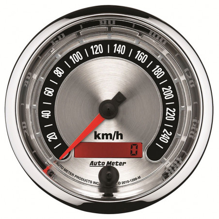 AutoMeter 3-3/8in. Speedometer, 0-260 KPH, American Muscle