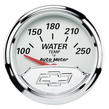 AutoMeter 2-1/16in. Water Temperature Gauge, 100-250F, Chevy Vintage