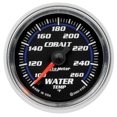 AutoMeter 2-1/16in. Water Temperature Gauge, 100-260F, Cobalt