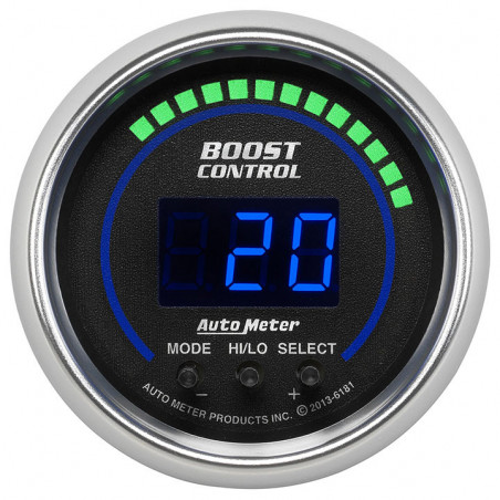AutoMeter 2-1/16in. Boost Gauge Controller, 30 In Hg/30 PSI, Cobalt