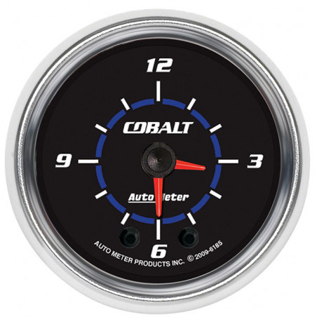 AutoMeter 2-1/16in. Clock, 12 Hour, Cobalt