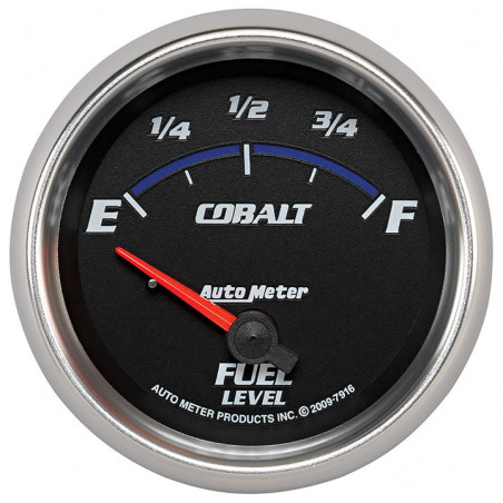 AutoMeter 2-5/8in. Fuel Level Gauge, 240-33 Ohm, SSE, Cobalt