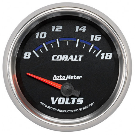 AutoMeter 2-5/8in. Voltmeter, 8-18V, Cobalt