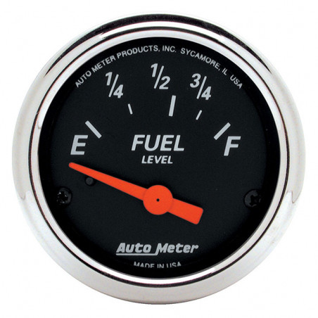 AutoMeter 2-1/16in. Fuel Level Gauge, 73-10 Ohm, Designer Black