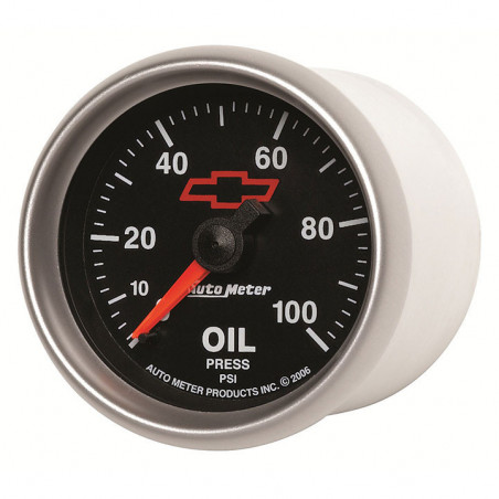 AutoMeter 2-1/16in. Oil Pressure Gauge, 0-100 PSI, Mechanical, GM Black