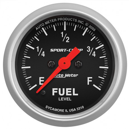AutoMeter 2-1/16in. Fuel Level Gauge, Programmable 0-280 Ohm, Sport-Comp