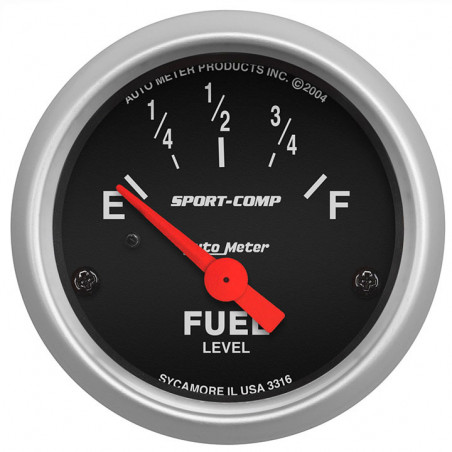 AutoMeter 2-1/16in. Fuel Level Gauge, 240-33 Ohm SSE, Sport-Comp
