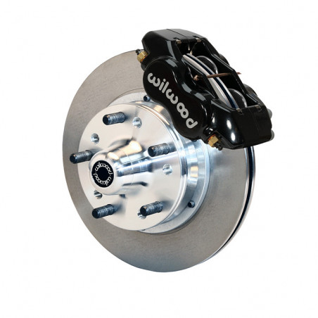 Wilwood Forged Dynalite Pro Front Brake Kit, Black Calipers, Plain Rotors