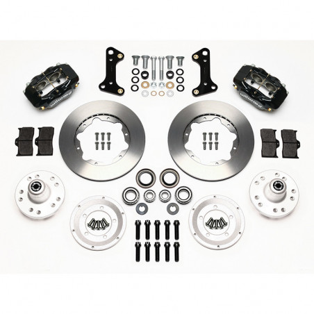 Wilwood Forged Dynalite Pro Front Brake Kit, Black Calipers, Plain Rotors