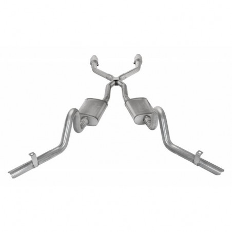 Non SS Pypes EPA Compliant Exhaust System, 2.5 Inch, X-Pipe, No Mufflers