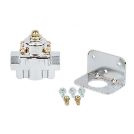 Holley Chrome Fuel Pressure Regulator, Carbureted Applications