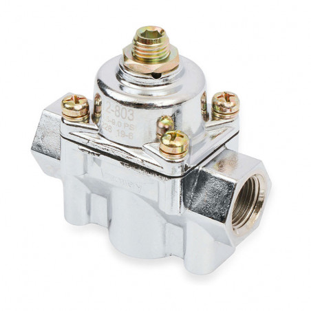 Holley Chrome Fuel Pressure Regulator, Carbureted Applications