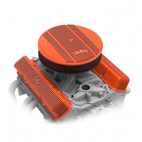 Holley Vintage Series 14 Inch Air Cleaner, Factory Orange, 3in Premium Element