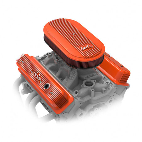 Holley Vintage Series Oval Air Cleaner, Factory Orange, 4in Premium Element