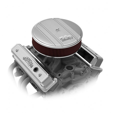 Holley Vintage Series Valve Covers, Polished, Center Bolt SBC