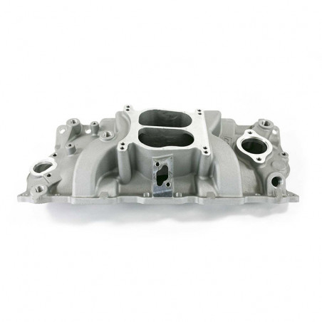 Carbureted Small Block Dual Plane Aluminum Intake Manifold, Satin