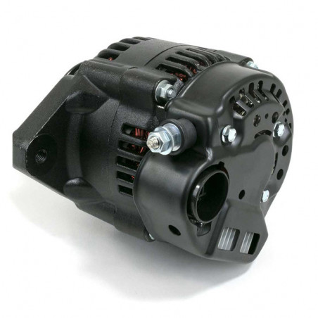 Denso Style 90 Amp Mini Alternator, V-Belt Pulley, Black Finish