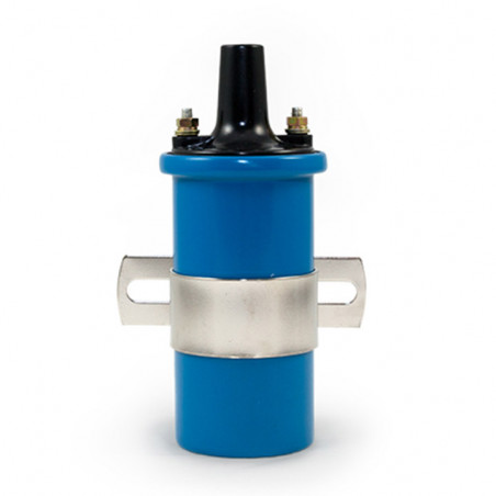 Cannister Style Ignition Coil with Female Wire Connection, Blue Finish