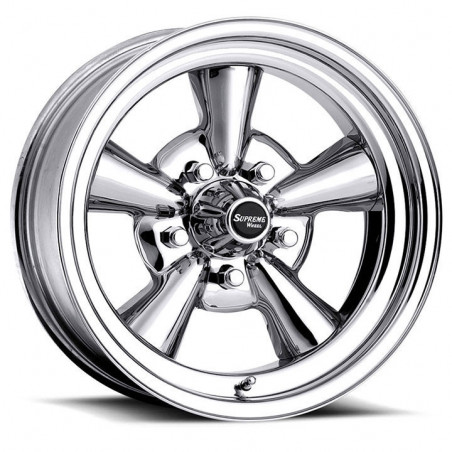US Wheel Series 48 13x7 Chrome Supreme, 5x4.5/4.75/5 Bolt Pattern, 1.375 BS, -38 Offset