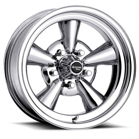 US Wheel Series 48 15x7 Chrome Supreme, 5x4.5/4.75/5 Bolt Pattern, 3.625 BS, -10 Offset