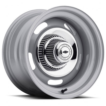 US Wheel Series 55 16x10 Silver Rallye, 5x4.5/4.75 Bolt Pattern, 5 BS, -13 Offset