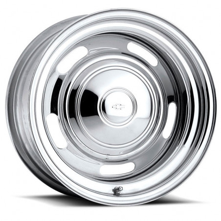 US Wheel Series 57 15x14 Chrome Rallye, 5x4.5/4.75 Bolt Pattern, 5 BS, -64 Offset
