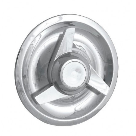 US Wheel Stainless Swept Rallye Knock-Off Center Cap