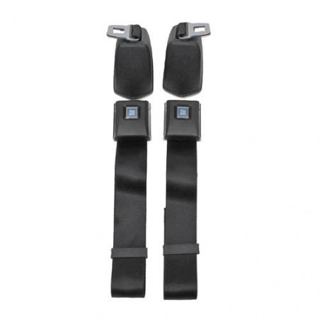 OE Style Front Retractable Lap Seat Belts, 3 Panel Webbing, Powder Blue