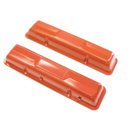 Small Block Valve Covers Orange