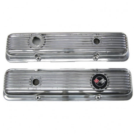 Small Block Finned Aluminum Valve Covers