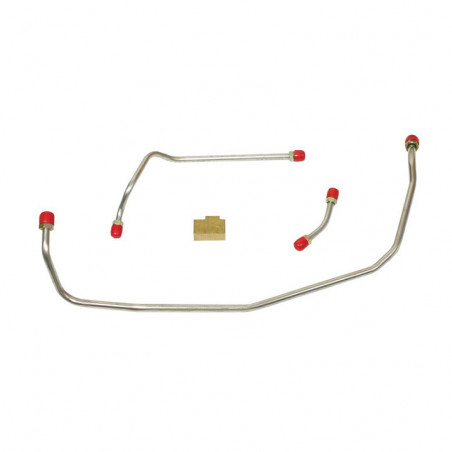 327 & 350 Quadrajet Fuel Pump To Carb Line, Stainless Steel, 3/8