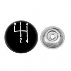 Black And Chrome Shifter Ball 5/16