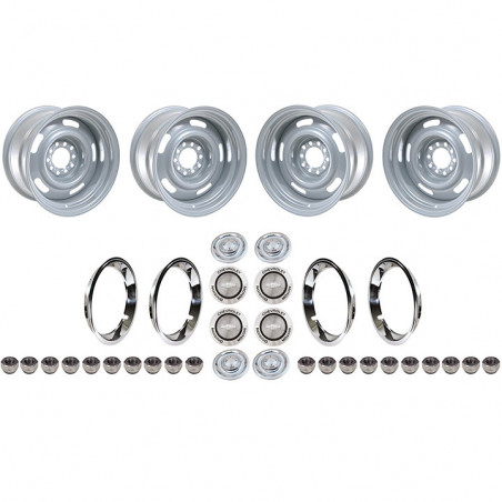 Rally Wheel Kit 15 X 8 Kit With Motor Division Flat Caps