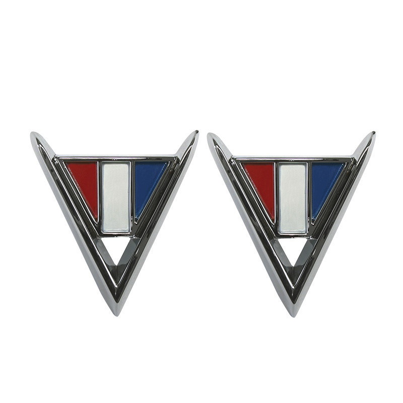 1964 GM Cross Flag Fender Emblems