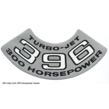 Big Block Air Cleaner Decal, Turbo Jet 400 300 Horsepower