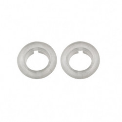 Door Lock Knob Ferrules Clear Pair