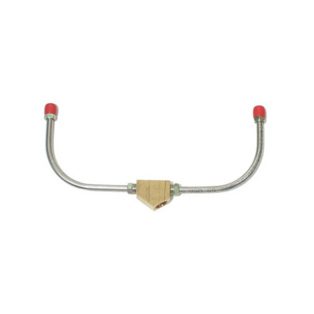 Original Dual Feed Holley Carb Lines 3Pc, 5/16 Inlets, 9-3/8 Center To Center, Original Material