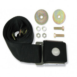 Bowtie Lift Latch Lap Seat Belt All Black