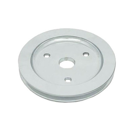 Chevy Small Block Crank Pulley Single Groove Polished Aluminum For Short Pump