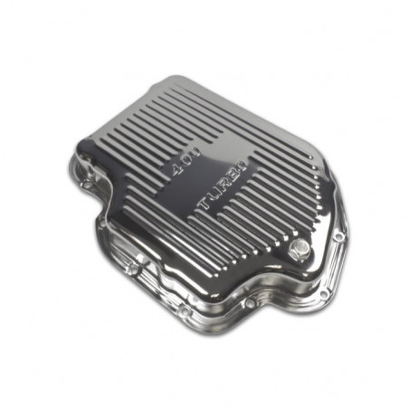 Chevy TH400 Chrome Finned Transmission Pan Stock Depth