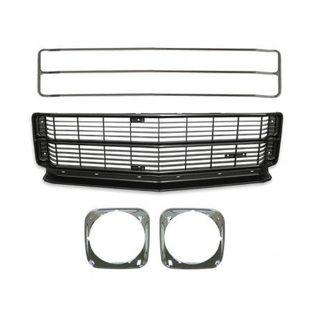 Grille Kit With Headlamp Bezels Black