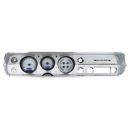 Dakota Digital VHX Instrument System, Silver Alloy Faces, Blue Numbers
