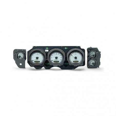 SS Dakota Digital VHX Instrument System, Silver Alloy Faces, Blue Numbers